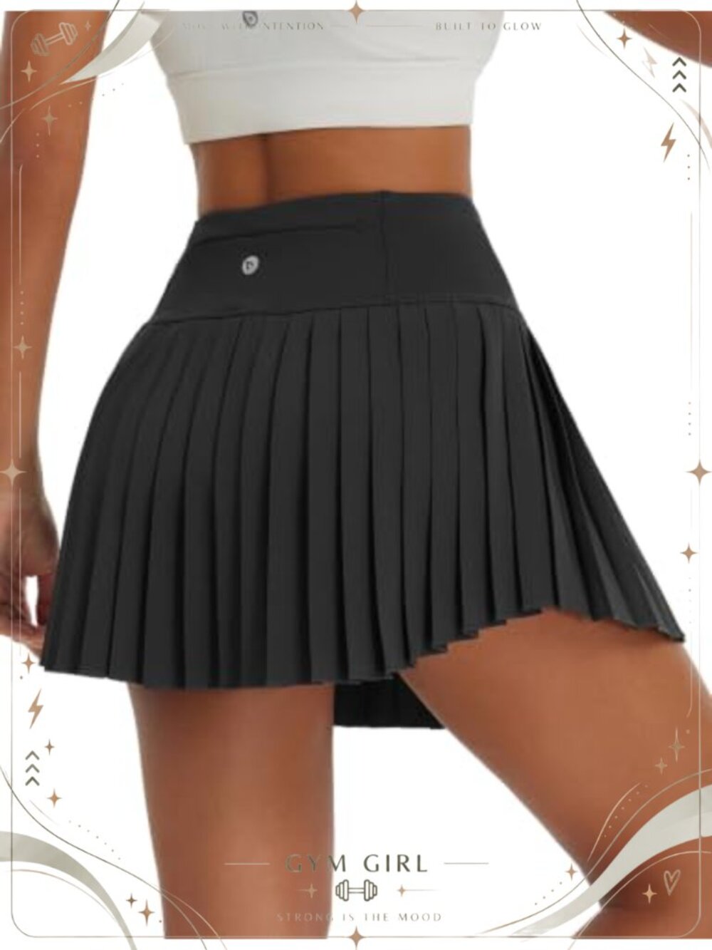 Pleated Tennis Skirt with Shorts High Waisted Athletic Golf Skort Zipper Pockets
